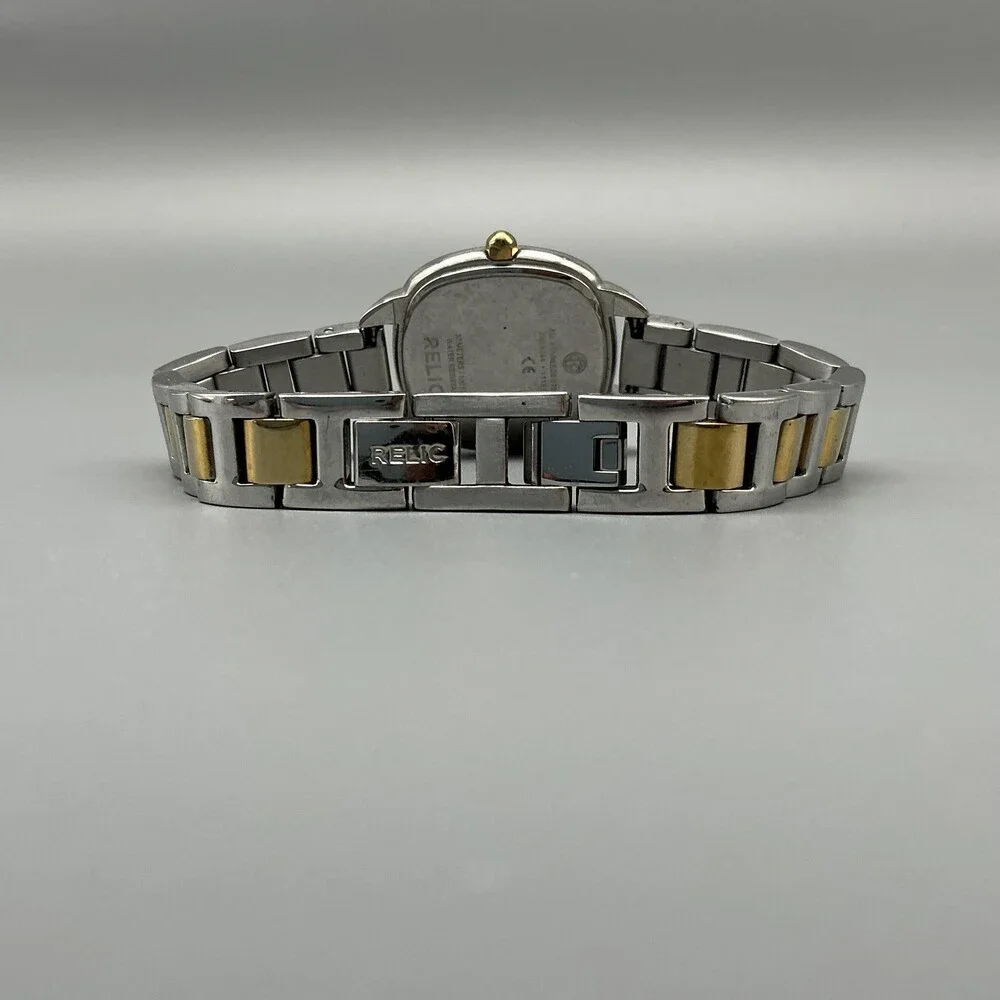 Relic Womens Watch 26mm Two Tone Stainless Steel Date ZR34244 New Battery 7.25